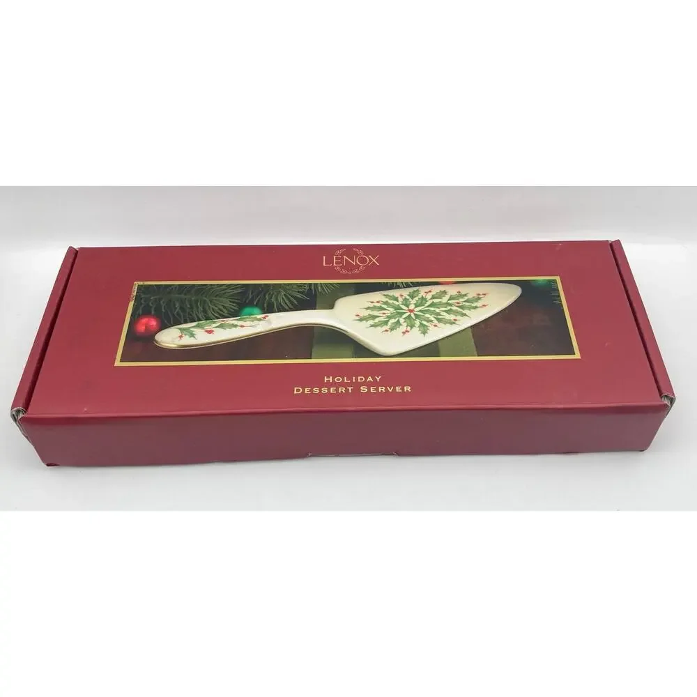 Lenox Holiday Holly Berry Dessert Server NIB